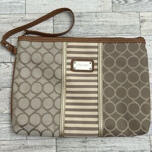 Nine West Large Canvas Wristlet NWOT